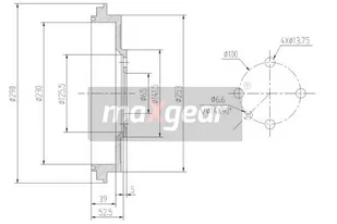 MAXGEAR Bęben hamulcowy 19-2245 - Bębny hamulcowe - miniaturka - grafika 1