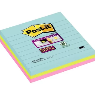 Bloczki 3M POST-IT XL MIAMI linia 101x101mm 3x70k 675-SS3-MIA - Notesy i bloczki - miniaturka - grafika 1