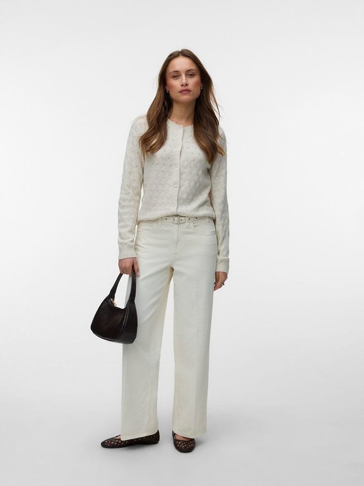 Vero Moda Kardigan w kolorze białym