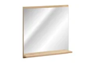 Lustra - Lustro łazienkowe z półką Comad Nova 57x60 cm prostokątne oak 84-60 - miniaturka - grafika 1