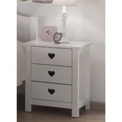 Szafy i szafki dla dzieci - Biała dziecięca szafka nocna Vipack Amori - miniaturka - grafika 1