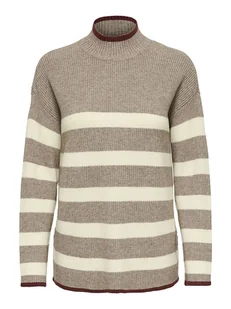 ONLY Sweter w kolorze beżowo-kremowym - Swetry damskie - miniaturka - grafika 1