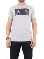 Koszulki męskie - Armani Exchange Koszulka męska, szary, XXL - miniaturka - grafika 1