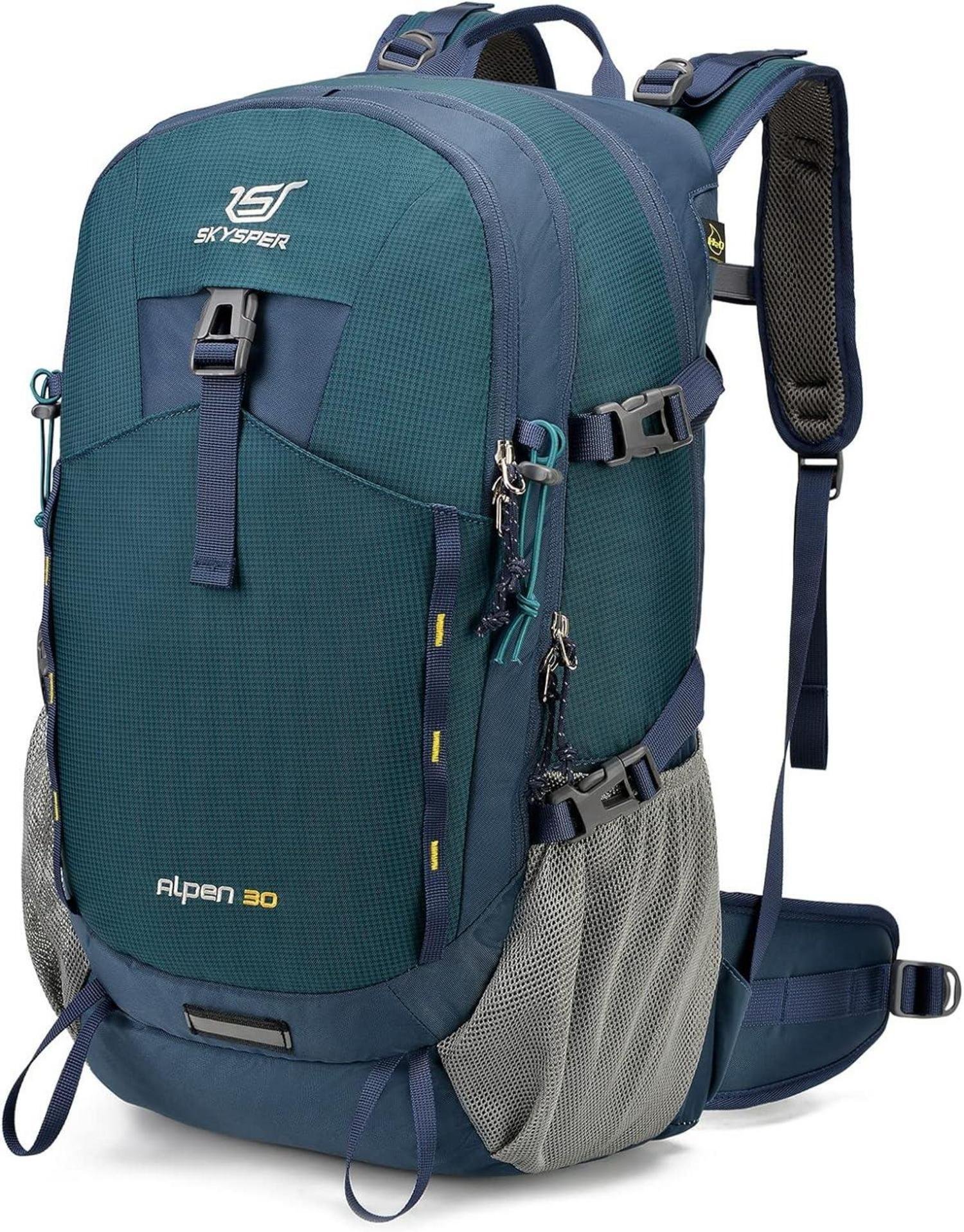 Zdjęcia - Plecak SKYSPER  turystyczny 30L  trekkingowy wodoodporny wentylacja pleców pas biodrowy Energica90-niebieski