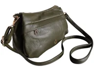 Torebki damskie - Torebka Damska, Miejska Stylowa Mała Listonoszka na Ramię, Kolor Zielony - miniaturka - grafika 1