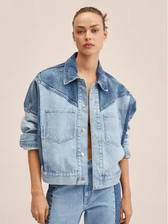 Kurtki damskie - Mango Kurtka jeansowa Vibeke 27034766 Niebieski Oversize - grafika 1