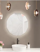 Lustra - Lustro łazienkowe wielokątne z podświetleniem - FOREM LED, Dostępne wymiary: Średnica 70cm - miniaturka - grafika 1