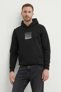 Calvin Klein bluza męska kolor czarny z kapturem z aplikacją K10K113087 - Bluzy męskie - miniaturka - grafika 1