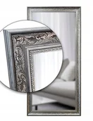 Lustra - Lustro łazienkowe 140x60 w szarej srebrnej ramie odpornej na wilgoć u44 - miniaturka - grafika 1