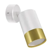 Lampy ścienne - Regulowany kinkiet ścienny Puzon 04275 Ideus tuba biały złoty - miniaturka - grafika 1