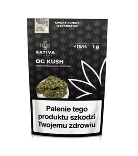 Sativa Poland, Susz konopny CBD Kwiaty Konopi "OG KUSH", 1 g - Suplementy naturalne - miniaturka - grafika 1