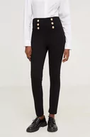 Spodnie damskie - Answear Lab spodnie damskie kolor czarny dopasowane high waist - miniaturka - grafika 1