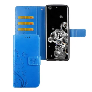 Samsung Galaxy S20 Ultra etui na telefon komórkowy etui ochronne etui z klapką etui na kartę niebieskie - Etui i futerały do telefonów - miniaturka - grafika 1