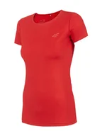 Koszulki sportowe damskie - 4F T-shirt funkcyjny w kolorze czerwonym - miniaturka - grafika 1