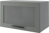 Meble kuchenne - Bergamo Witryna Wisząca Niska W4Bs/60Av Szary Mat - miniaturka - grafika 1