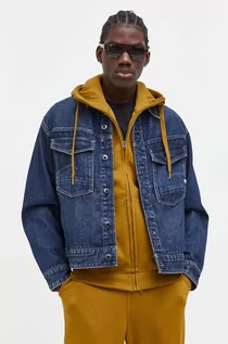 Kurtki męskie - G-Star Raw kurtka jeansowa męska kolor granatowy przejściowa - grafika 1