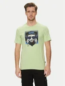 Koszulki męskie - Blend T-Shirt 20717766 Zielony Regular Fit - miniaturka - grafika 1