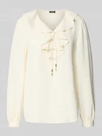 Bluzki damskie - Bluzka o kroju regular fit z falbanami model ‘BASTIENNE’ - miniaturka - grafika 1