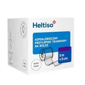 Apteczki i materiały opatrunkowe - Paso TRADING Heltiso Przylepiec tkaninowy 5m x 5cm, 1 sztuka - miniaturka - grafika 1