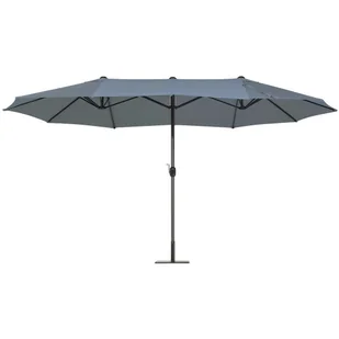 Beliani Duży parasol ogrodowy 460 cm - antracytowy SIBILLA antrazyt - Parasole ogrodowe - miniaturka - grafika 1