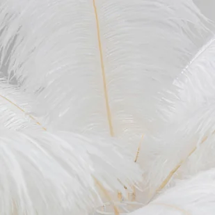 KARE Feather Palm lampa stojąca z piórami, biała - Lampy stojące - miniaturka - grafika 3