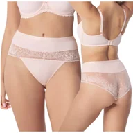 Majtki damskie - Majtki figi maxi wysoki stan koronkowe Mefemi Noemi różowe S - miniaturka - grafika 1