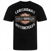 Koszulki męskie - CZARNA KOSZULKA Z NADRUKIEM MĘSKA ŚMIESZNA T-SHIRT Harley-Davidson Motor 3 - miniaturka - grafika 1