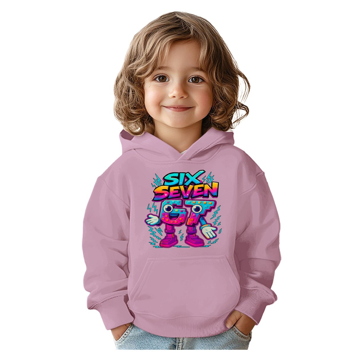 BLUZA DZIECIĘCA Z KAPTUREM 67 SIX SEVEN VIRAL 122-128 DLA DZIECKA PREZENT