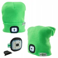 Latarki - Czapka z Latarką LED Zielona 1W 6500K Zimne Ładowana USB Do Biegania - miniaturka - grafika 1