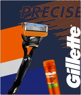 Gillette XMASS - Zestaw Fusion 1 UP + Żel 200 ml - Zestawy kosmetyków męskich - miniaturka - grafika 1