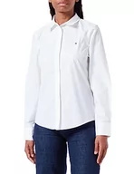 Koszule damskie - Tommy Hilfiger Damska koszula Organic Co Regular Ls Casual, Th Optic White, 64 - miniaturka - grafika 1