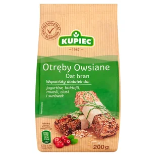 Kupiec Otręby owsiane wysokobłonnikowe 200 g - Ziarna i nasiona roślin strączkowych - miniaturka - grafika 1
