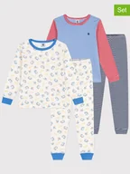 Rampersy - PETIT BATEAU Piżamy (2 szt.) w kolorze biało-błękitno-różowym - miniaturka - grafika 1