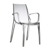 Krzesła - Krzesło Vanity Arm transparentne z tworzywa - miniaturka - grafika 1