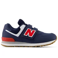 Buty dla dziewczynek - Buty dziecięce New Balance PV574NF - granatowe - miniaturka - grafika 1