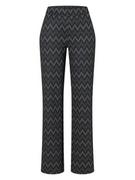 Spodnie damskie - MAC Spodnie "Chiara" w kolorze czarno-szarym - miniaturka - grafika 1