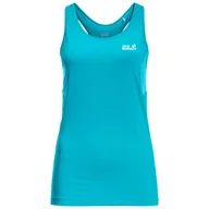 Koszulki sportowe damskie - Damska Koszulka JACK WOLFSKIN NARROWS TANK W 1808571-1620 – Turkusowy - miniaturka - grafika 1