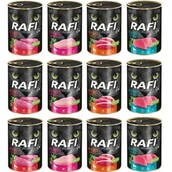 Mokra karma dla kotów - DOLINA NOTECI RAFI KOT zestaw mix smaków 12x400g - miniaturka - grafika 1