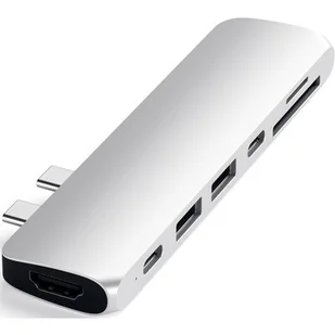 Satechi Satechi C Hub Thunedrbolt 3 3.0/-C/SD/microSD/Silver ST-CMBPS - Huby USB - miniaturka - grafika 1