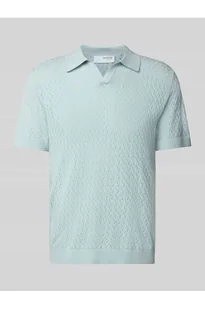 Koszulka polo o kroju regular fit z efektem szydełkowym model LINO - Selected Homme - Koszulki męskie - miniaturka - grafika 1