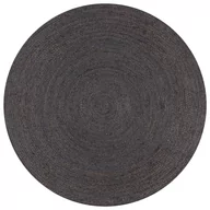 Dywany - vidaXL Ręcznie wykonany dywan z juty, okrągły, 120 cm, ciemnoszary - miniaturka - grafika 1
