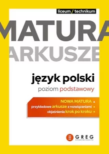 Język polski. Poziom podstawowy. Matura. Arkusze - Materiały pomocnicze dla uczniów - miniaturka - grafika 1