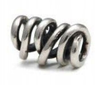 Zawieszka Bead Spirala Srebro Rodowane 925 do Bransoletki 3mm na prezent