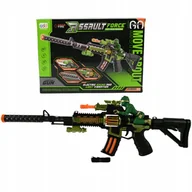 Zabawki militarne - PISTOLET NA BATERIE D��WI��K ��WIAT��O DU��Y KARABIN 65CM - miniaturka - grafika 1