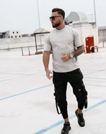 Koszulki męskie - T-shirt męski OLAVOGA SILVER 2024 jasny szary L - Fashionplace - miniaturka - grafika 1
