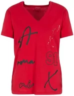 Koszulki i topy damskie - Armani Exchange T-shirt damski, czerwony, XL - miniaturka - grafika 1