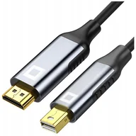 Kable - CO2 KABEL MINI DISPLAYPORT HDMI 2.1 PRZEWÓD MINI DP HD 240HZ 8K 60HZ HDR 1M - miniaturka - grafika 1