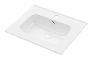 Umywalka meblowa Krofam Lov 60x47 cm prostokątna biały połysk 137-0555 - Umywalki - miniaturka - grafika 1