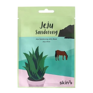 SKIN79 Maseczki Łagodząca maska w płacie z aloesem Jeju Sandorong Jelly Mask Jeju Aloe 33.0 ml - Maseczki do twarzy - miniaturka - grafika 1