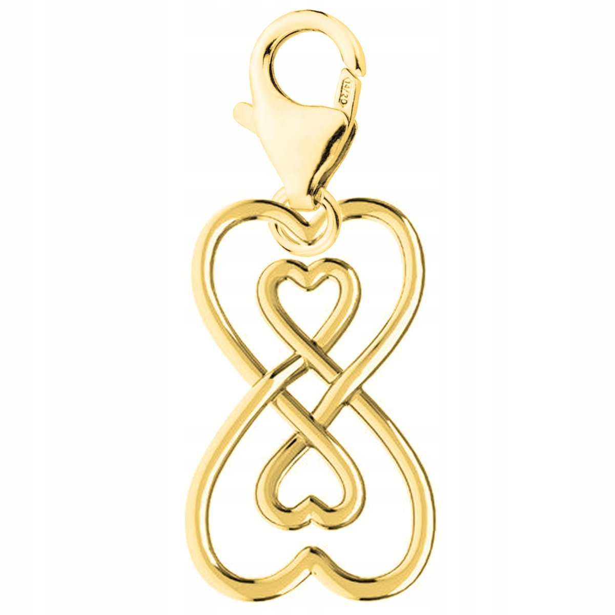 Zawieszka złota wisząca Nieskończoność srebro 925
